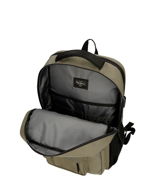 Mochila de hombre Pepe Jeans Denton para portátil en color kaki · Pepe Jeans  · El Corte Inglés