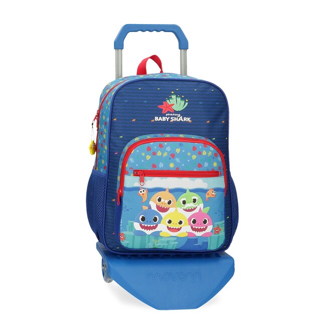 Mochila Happy Family con carro en azul · Personajes · El Corte Inglés