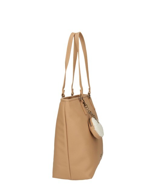 Bolso de hombro hobo de piel en beige | Abbacino