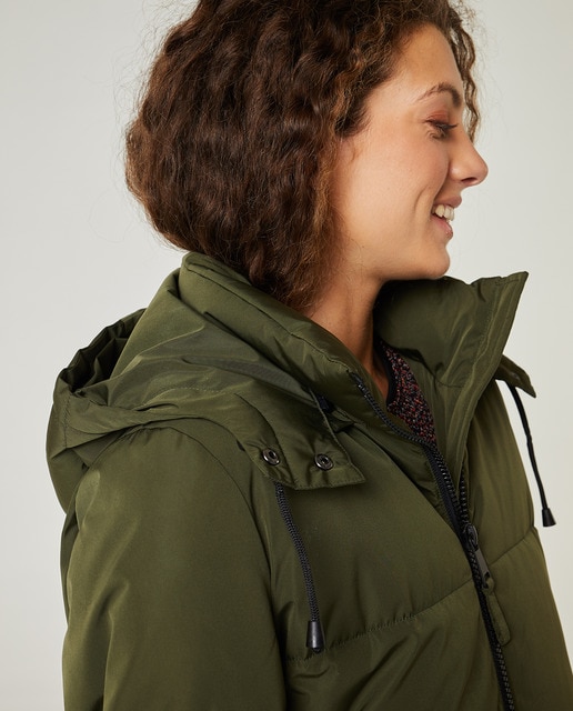Anorak de mujer caqui con capucha · System Action · El Corte Inglés
