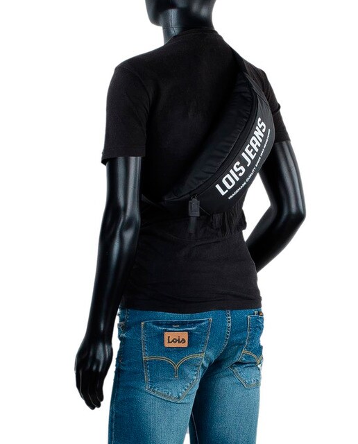 Riñonera unisex Lois Delta en color negro con cremallera · Lois · El Corte  Inglés