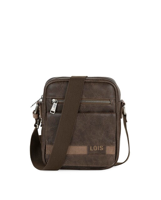Bandolera de hombre Lois Grant tamaño pequeño color marrón · Lois · El  Corte Inglés
