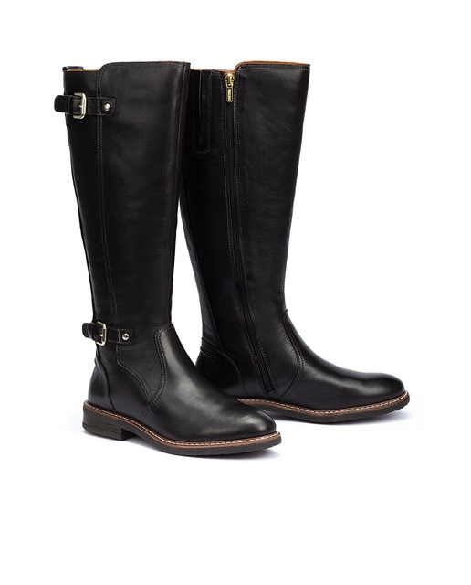 Botas de mujer Pikolinos de piel con cremallera en color negro · Pikolinos  · El Corte Inglés
