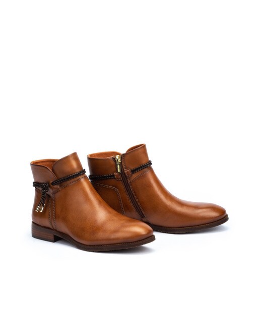 Botines de mujer de piel con cremallera en color marrón · Pikolinos · El  Corte Inglés