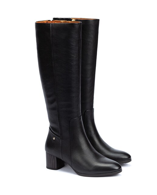 Botas de mujer de piel con cremallera en color negro · Pikolinos · El Corte  Inglés