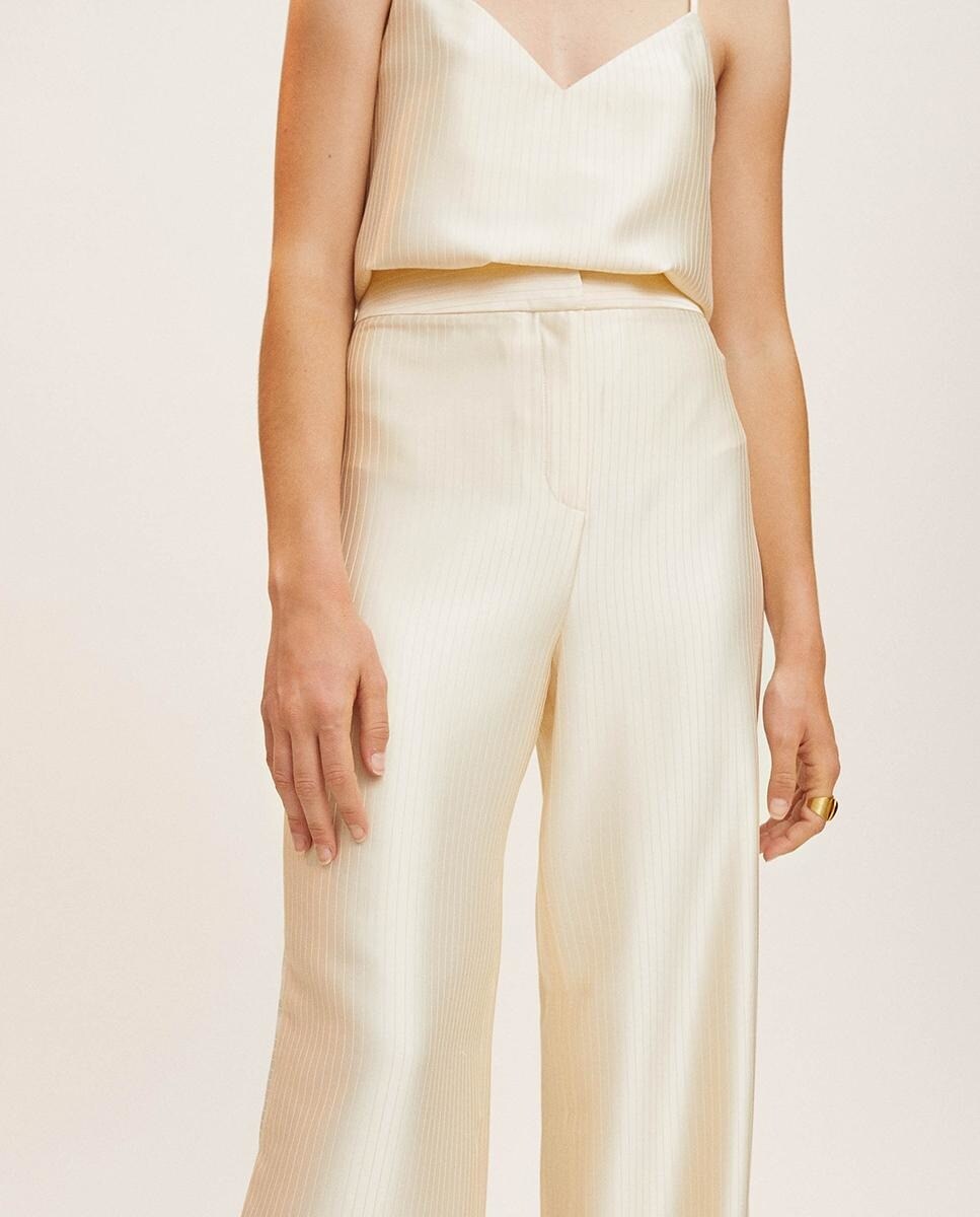 Pantalón de vestir de mujer de corte ancho y efecto rayas · Lola Casademunt  · El Corte Inglés