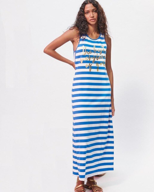 Vestido de punto con estampado de rayas · Lola Casademunt · El Corte Inglés