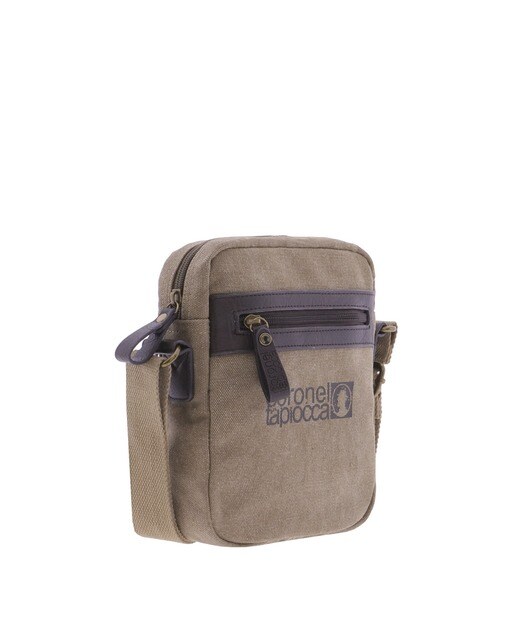 Bandolera de hombre en color beige con print de logo · Coronel Tapiocca ·  El Corte Inglés