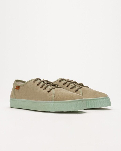Zapatillas deportivas de hombre ecológicas de suede reciclado en kaki ·  Zhoes Brand · El Corte Inglés