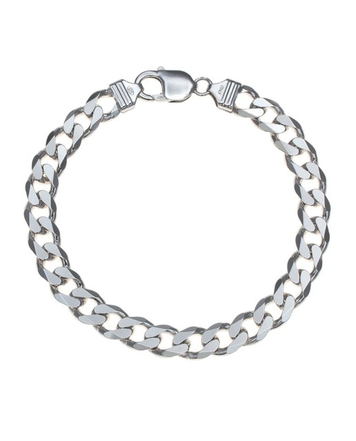 Pulsera de hombre de plata de ley 925 bañada en rodio · OKsilver · El Corte  Inglés