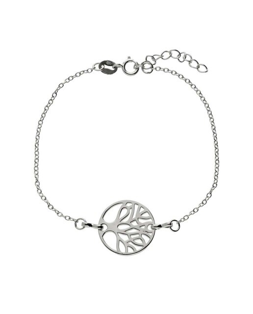 Pulsera arbovitae de plata de ley bañada en rodio con árbol de la vida ·  OKsilver · El Corte Inglés