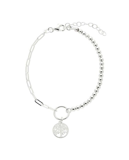 Pulsera de plata de ley 925 con karma y árboles de la vida · OKsilver · El  Corte Inglés