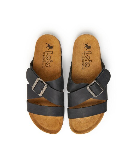 Sandalias de hombre de piel en color negro · Lois · El Corte Inglés