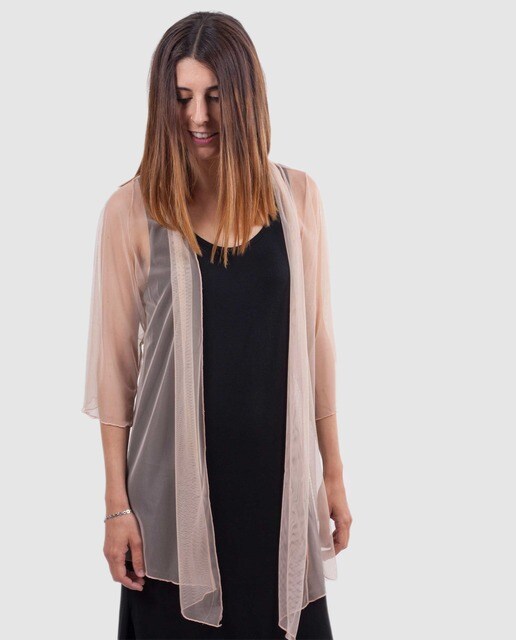 Chaqueta de fiesta de mujer MR Complements de tul en nude · MR Complements  · El Corte Inglés