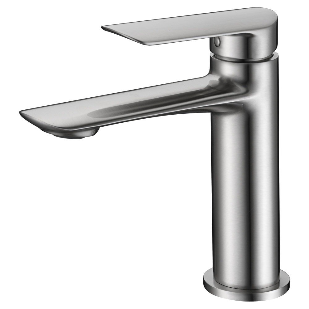 IMEX URAL Waschtischarmatur – Gebürstetes Nickel, Keramikkartusche, Inkl. 38" Anschluss-Schläuche