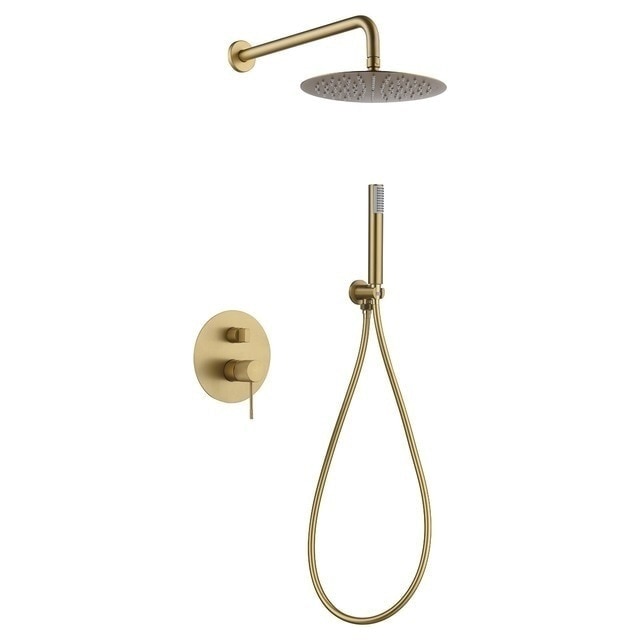 Conjunto de ducha monomando empotrado Line Imex - Oro Oro-1
