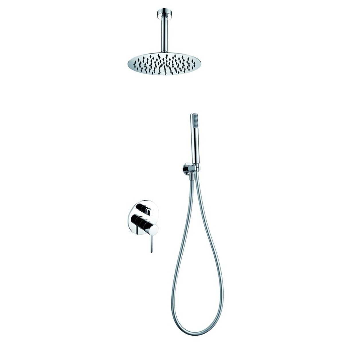 Conjunto de ducha monomando empotrado Thalos Stick Imex Cromo-1