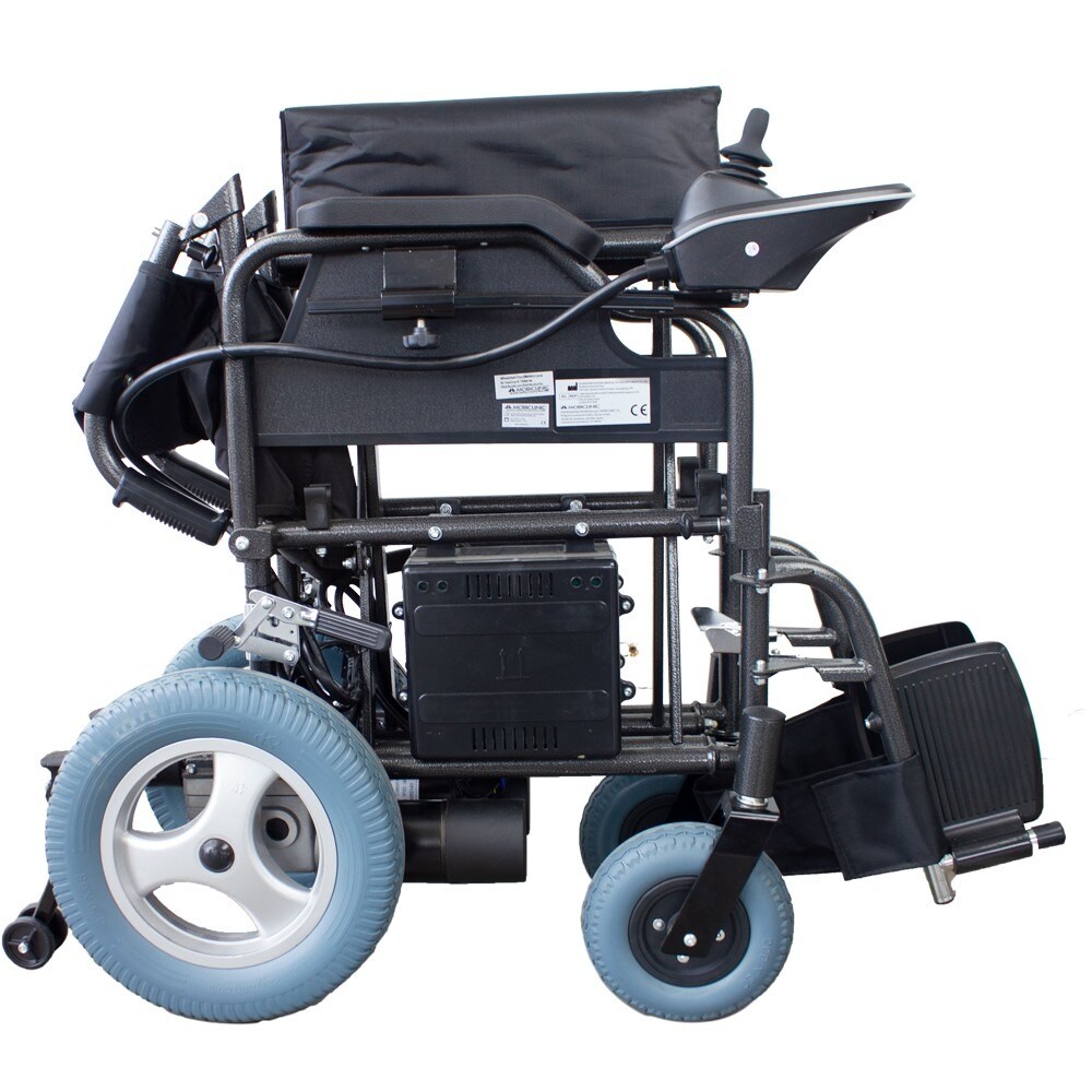 Silla de ruedas eléctrica plegable auton. 20 km acero motor 24v negro Silla de ruedas eléctrica plegable auton. 20 km acero motor 24v negro