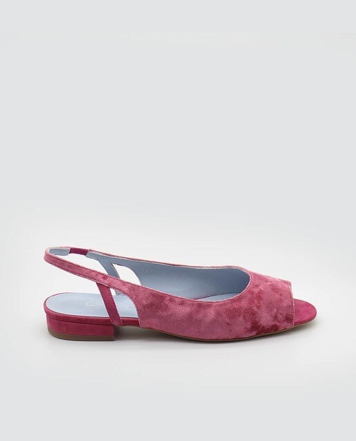 Sandalias planas de mujer by Claudia Civilleri de terciopelo color fucsia ·  CIVI · El Corte Inglés