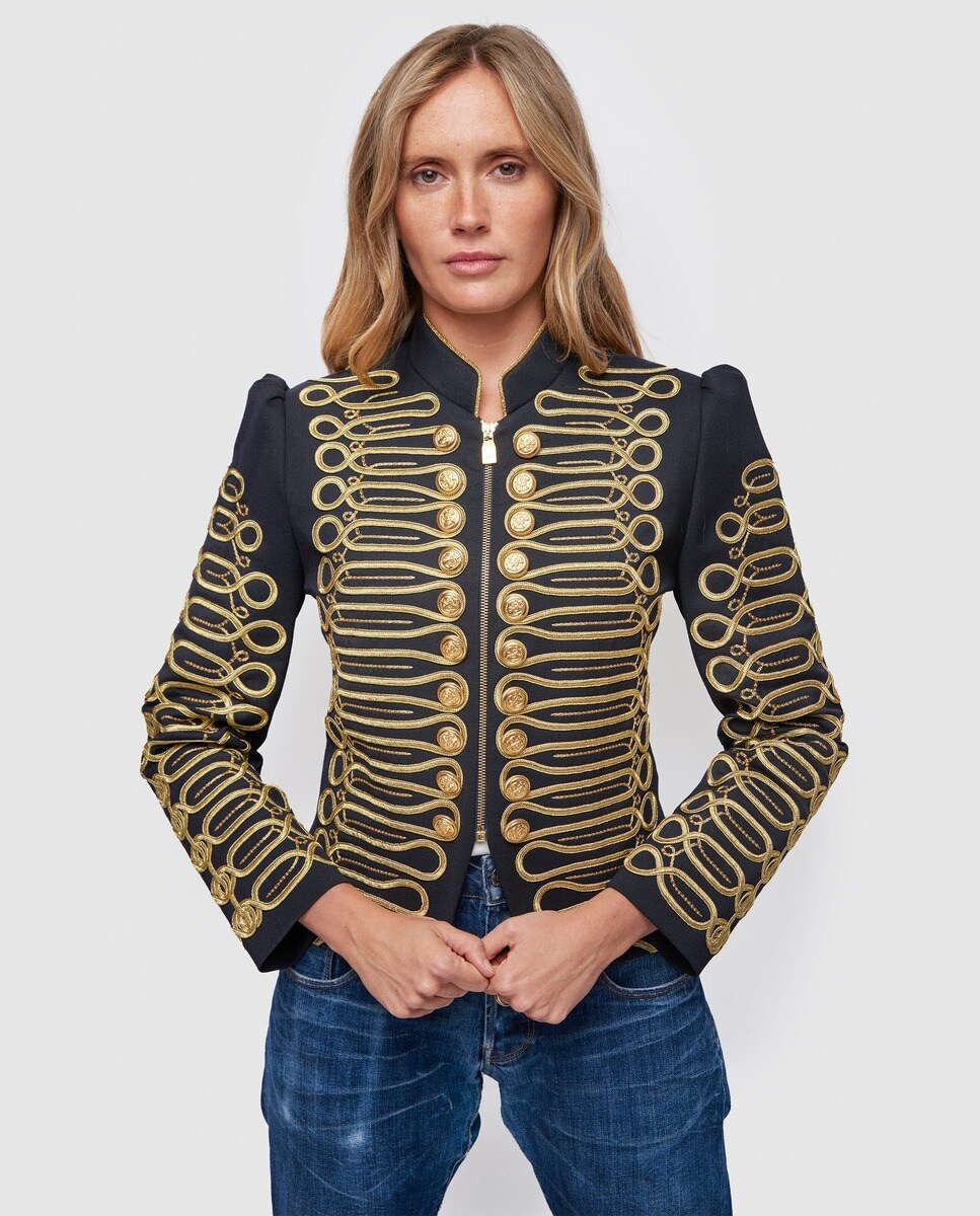 Chaqueta de mujer estilo militar con bordados dorados · La Condesa · El Corte  Inglés