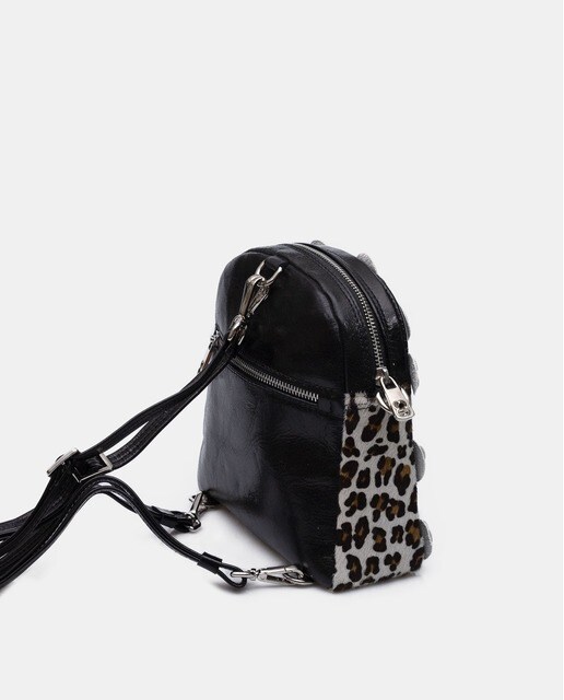 Mochila pequeña de mujer Alea Spero convertible en bolso en piel color  negro · Alea Spero · El Corte Inglés
