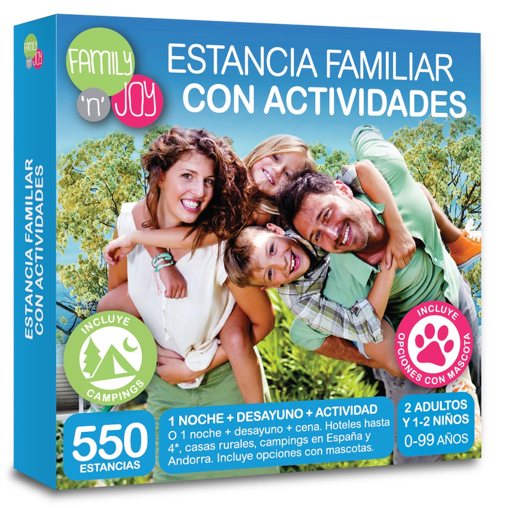NJOY Experiences Caja Regalo Estancia familiar con actividades 1