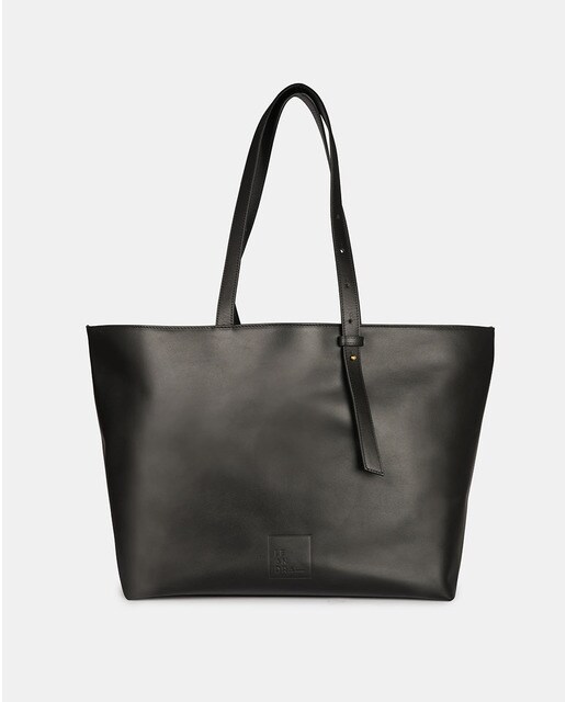 Bolso de hombro Leandra de piel en color negro · Leandra · El Corte Inglés