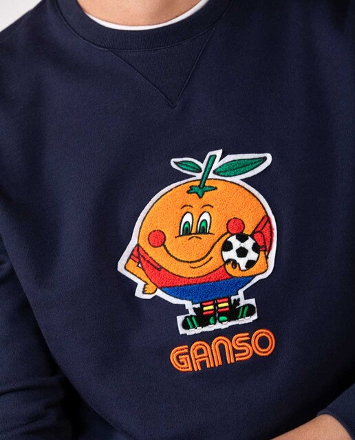 Sudadera de hombre Colección Naranjito en color azul marino con dibujo  bordado frontal · El Ganso · El Corte Inglés