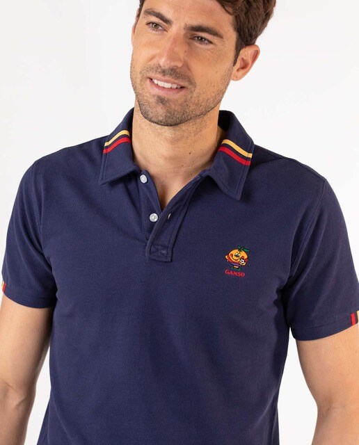 Polo de piqué de hombre Colección Naranjito en color azul marino de manga  corta · El Ganso · El Corte Inglés