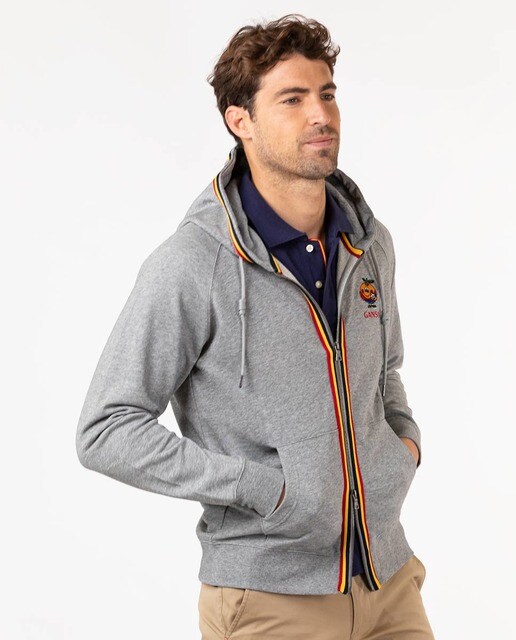 Chaqueta deportiva de hombre Colección Naranjito en color gris con capucha  · El Ganso · El Corte Inglés