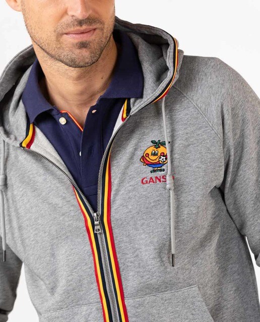 Chaqueta deportiva de hombre Colección Naranjito en color gris con capucha  · El Ganso · El Corte Inglés