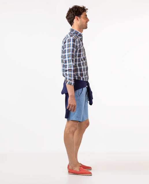 Camisa de hombre regular de cuadros en color azul · El Ganso · El Corte  Inglés