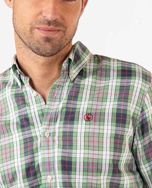 Camisa de hombre regular de cuadros en color verde · El Ganso · El Corte  Inglés