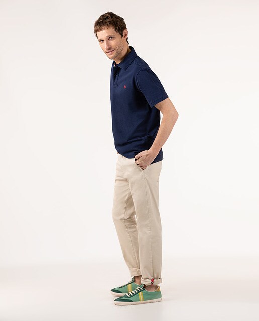 Polo de hombre en color azul marino de manga corta · El Ganso · El Corte  Inglés