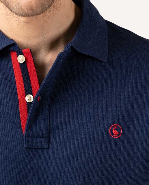 Polo de hombre en color azul marino de manga corta · El Ganso · El Corte  Inglés
