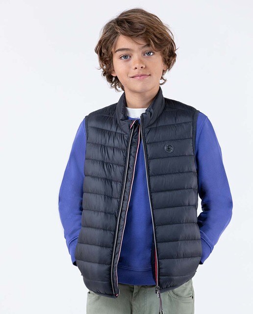 Chaleco de niño acolchado en color gris oscuro · El Ganso · El Corte Inglés