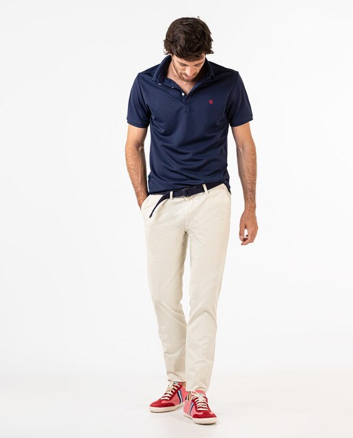 Polo de hombre en color azul marino de manga corta · El Ganso · El Corte  Inglés