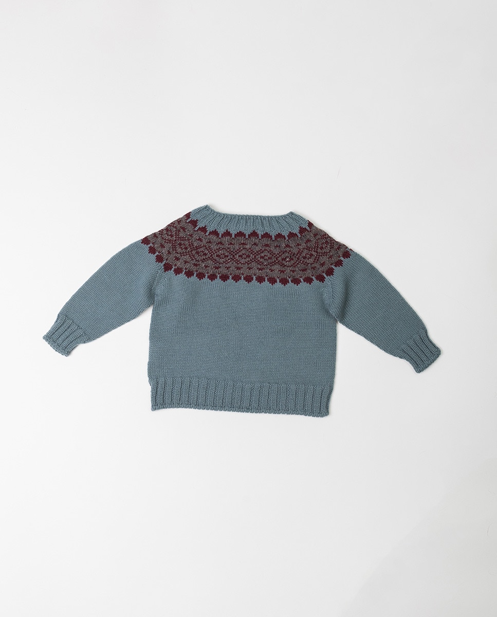 Suéter de niño con cenefa en color verde · Fina Ejerique · El Corte Inglés