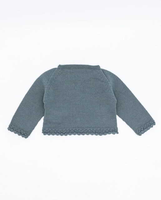Chaqueta de niña de punto con bolsillos y lazo de terciopelo · Fina  Ejerique · El Corte Inglés