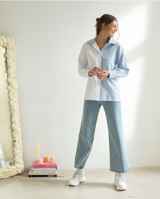 Camisa de mujer combinada oversize · The-Are · El Corte Inglés