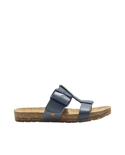 Sandalias planas de mujer con cierre de hebilla en color azul · ART · El Corte  Inglés