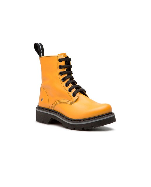 Botines unisex con cierre de cordones en color amarillo · ART · El Corte  Inglés