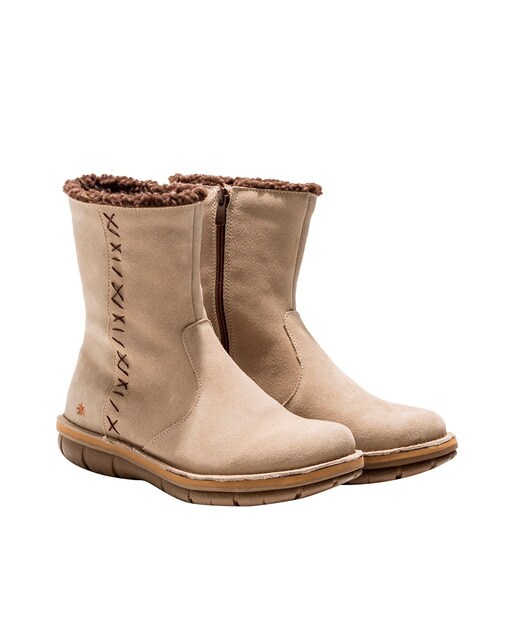Botines de mujer de piel en color topo · ART · El Corte Inglés