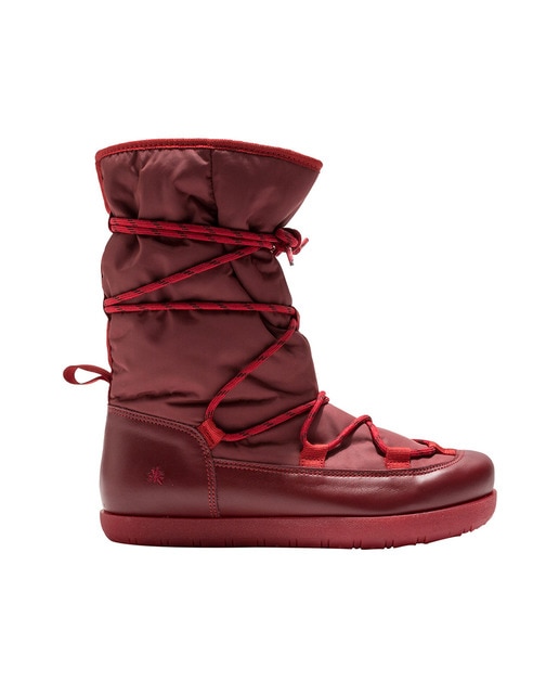 Botas de mujer con cierre de cordones de color rojo · ART · El Corte Inglés