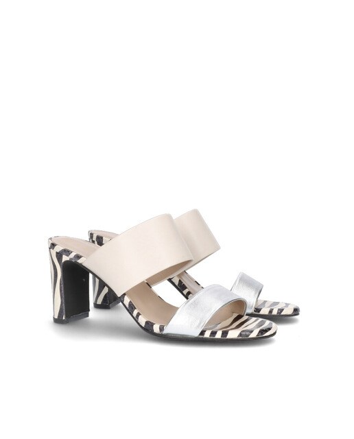 Sandalias de tacón de mujer en napa color crudo combinado · Mascaró · El  Corte Inglés