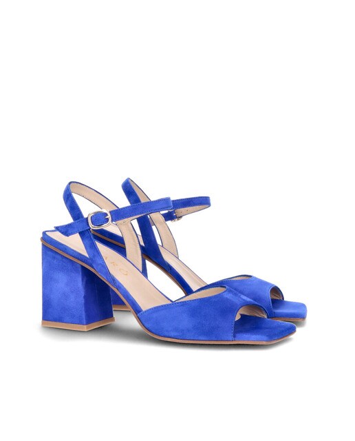 Sandalias de tacón de mujer en ante azul · Mascaró · El Corte Inglés