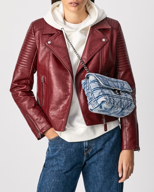 cazadora mujer burdeos