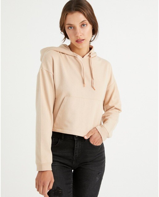 Sudadera de mujer con estampado liso man