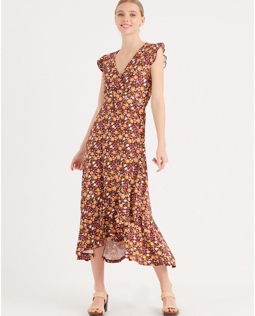 Vestido midi con estampado de flores · Inside · El Corte Inglés