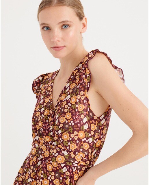 Vestido midi con estampado de flores · Inside · El Corte Inglés